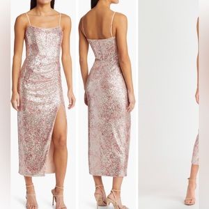 Saylor Claude Sequin Midi Dress